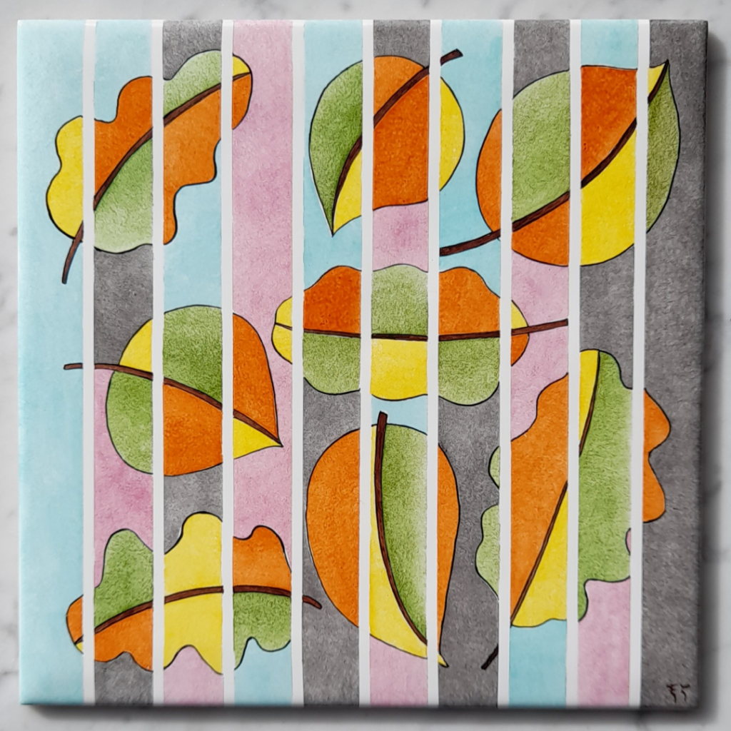 Feuilles en cage