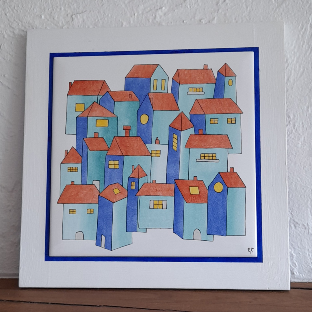 Les maisons bleues